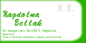 magdolna bellak business card